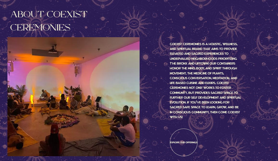 A community ceremony with people gathered around flowers in a warmly lit room.